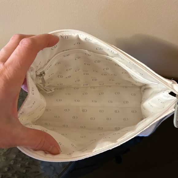 Dior quilted white PVC make up bag. - Picture 3 of 3